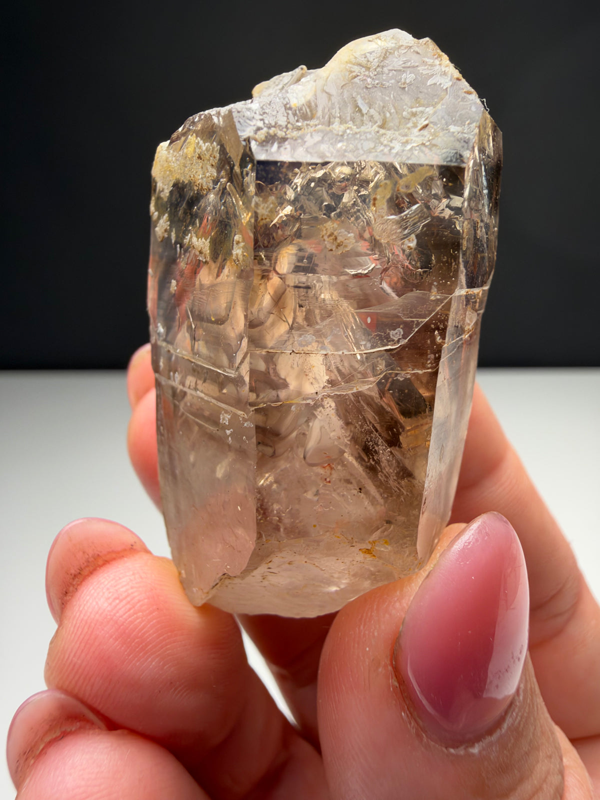 3 bubbles Enhydro Quartz, Goboboseb, Namibia