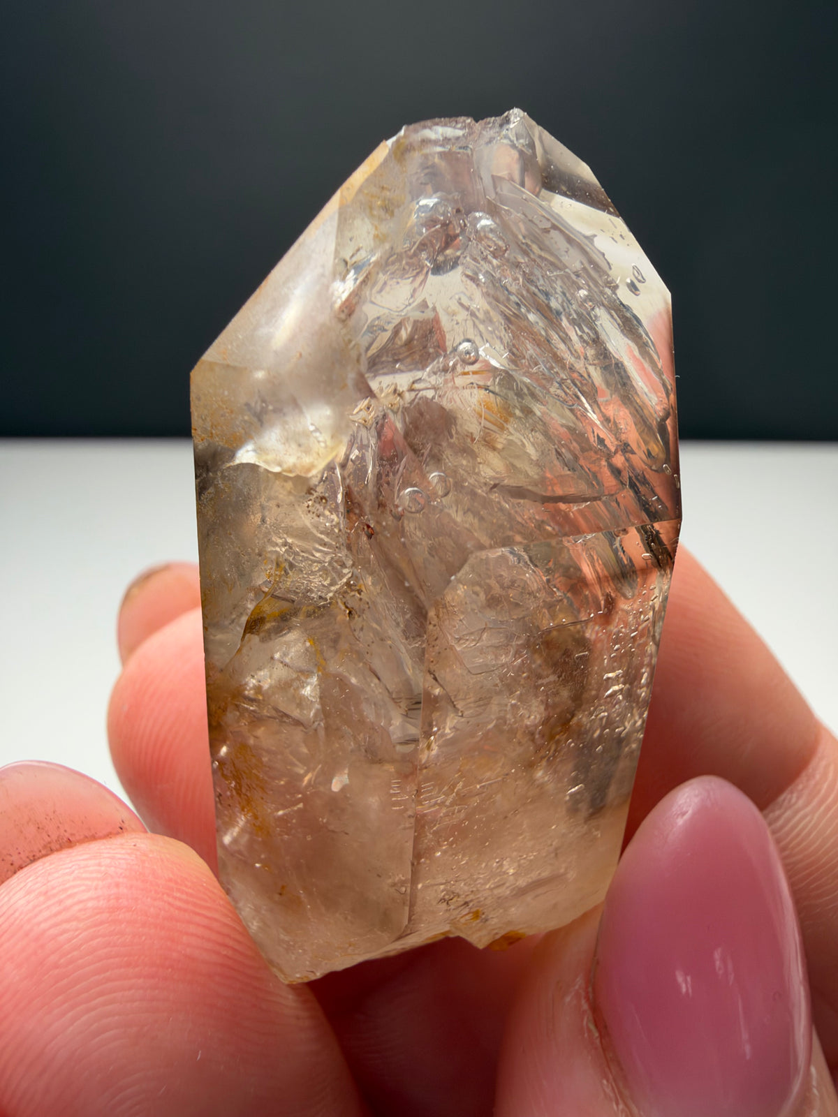 3+ Bubbles, Enhydro Quartz, Goboboseb, Namibia