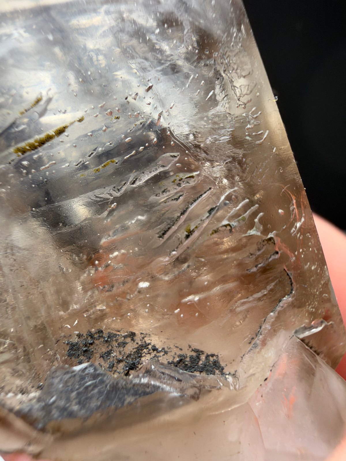 2 bubbles Enhydro Quartz with Dendrites, Goboboseb, Namibia