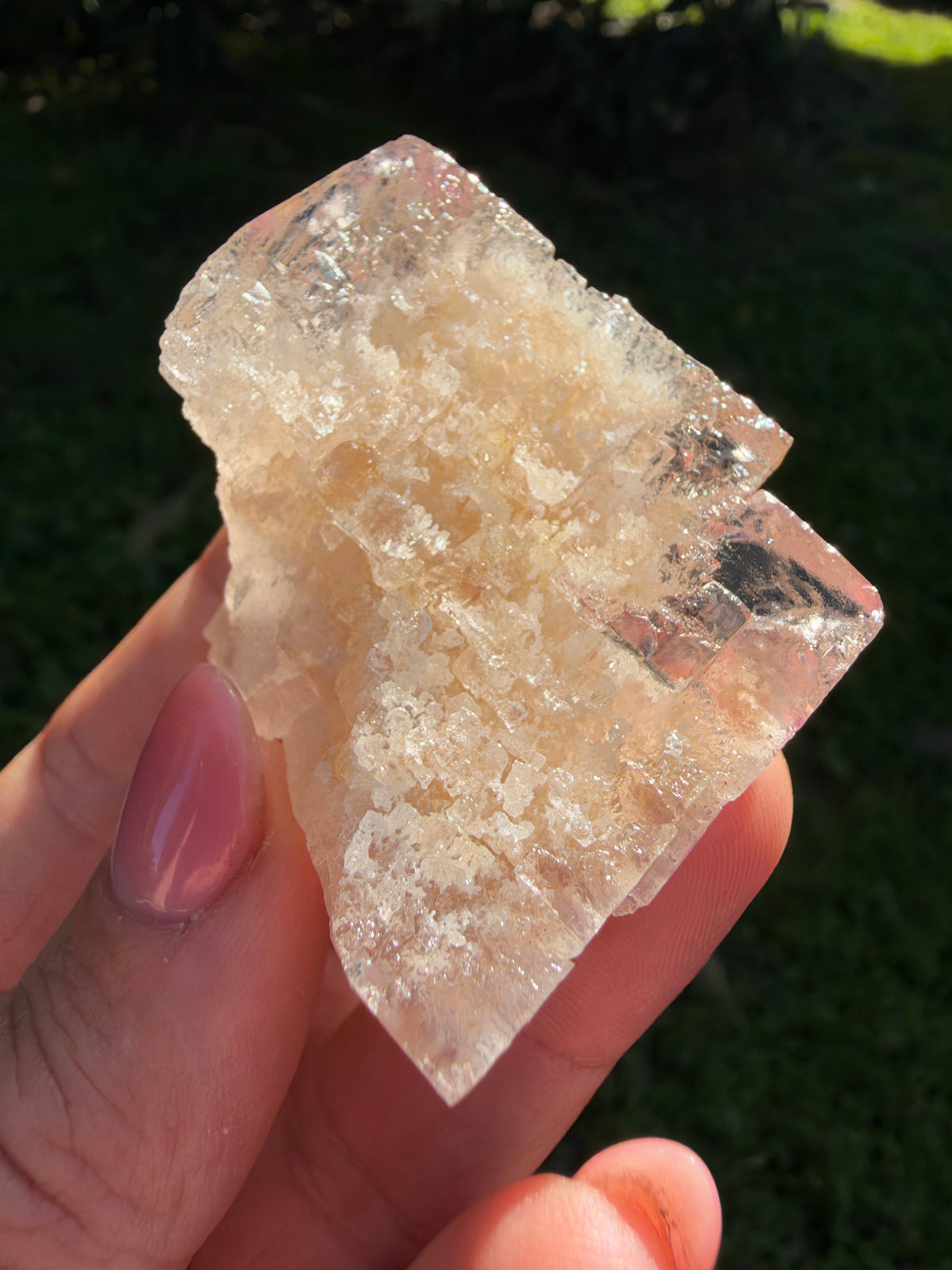 Etched Clear Fluorite, Lavrion, Greece