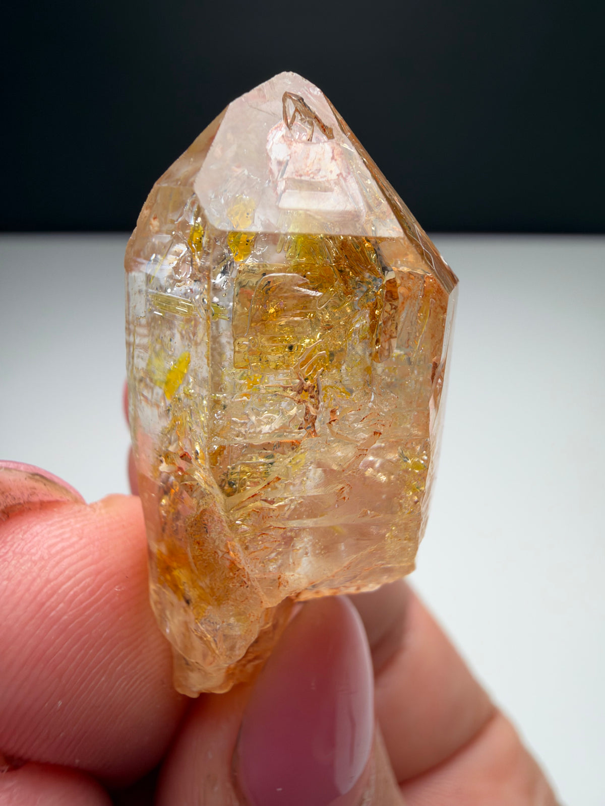 Enhydro Quartz with Moving Sediment & Petroleum Inclusions, Madirobe, Madagascar