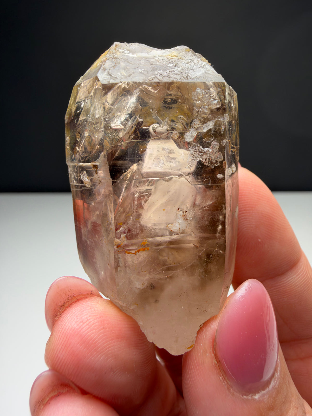 3 bubbles Enhydro Quartz, Goboboseb, Namibia