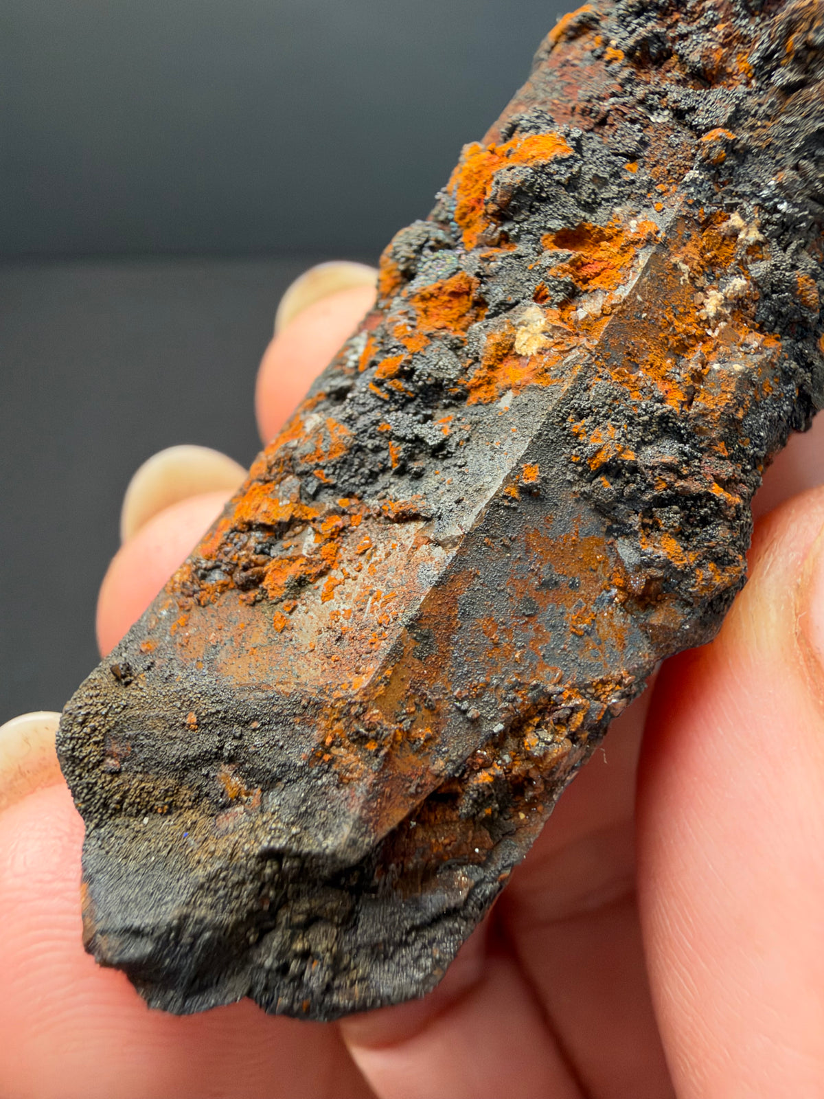 Quartz with Goethite & Secondary Copper Minerals, M'Sissia, Morocco