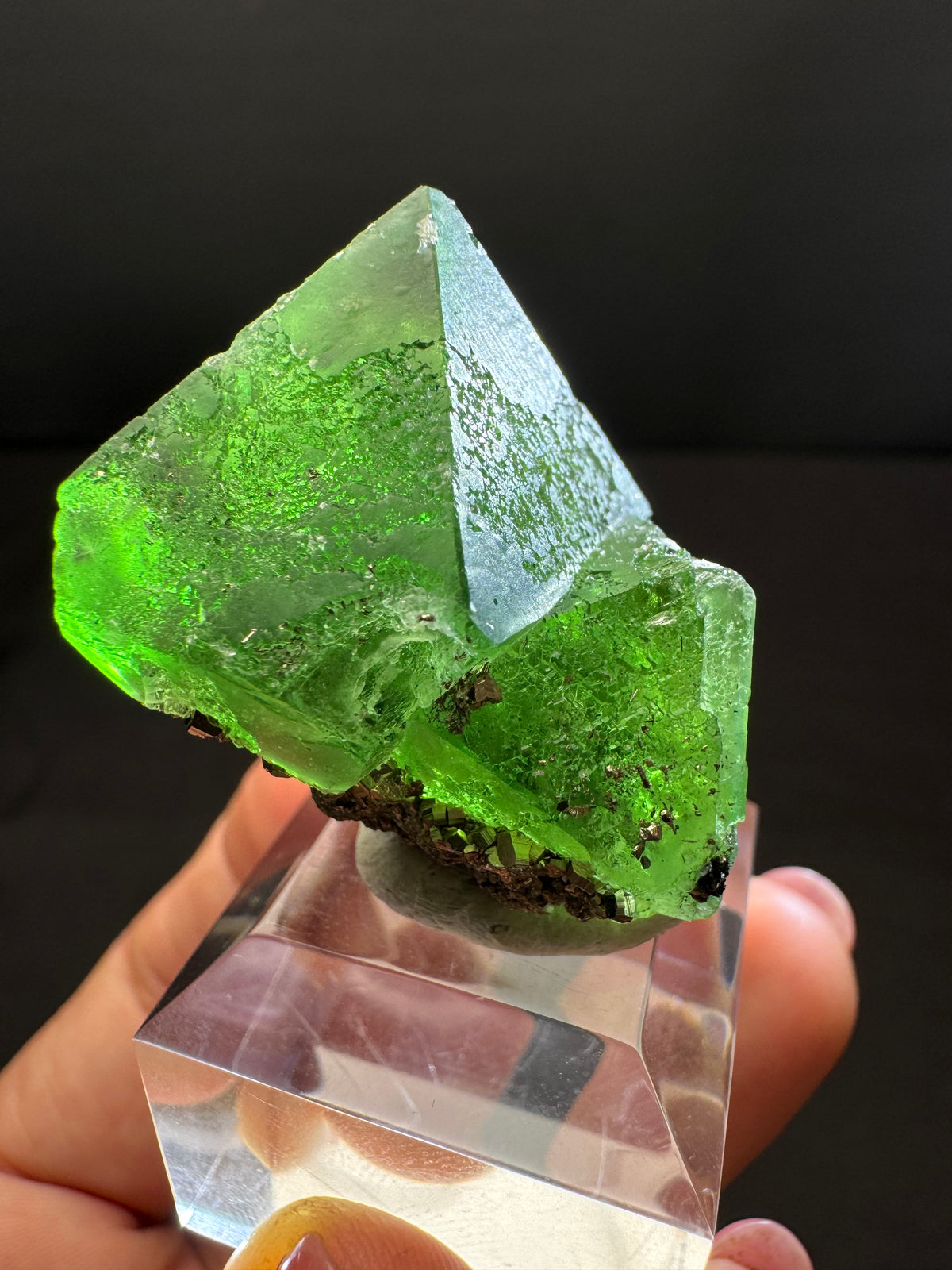 Fluorite with Pyrite, Milpo Mine, Peru