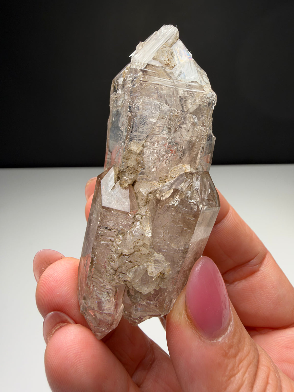 Double Terminateed Enhydro Quartz, Goboboseb, Namibia