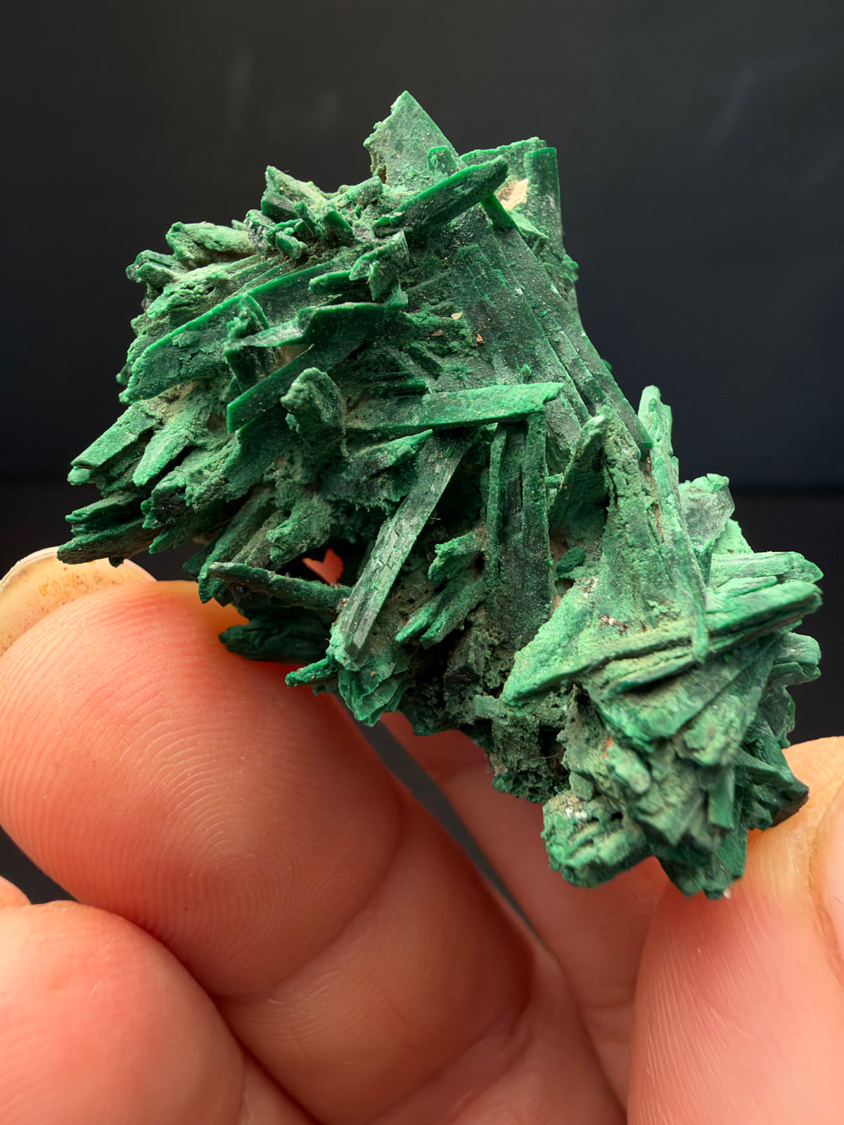 Malachite after Azurite (Pseudomorph), Kerrouchen, Morocco