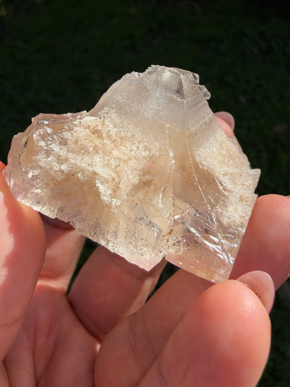 Etched Clear Fluorite, Lavrion, Greece