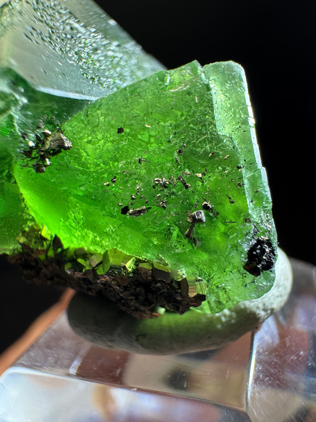 Fluorite with Pyrite, Milpo Mine, Peru