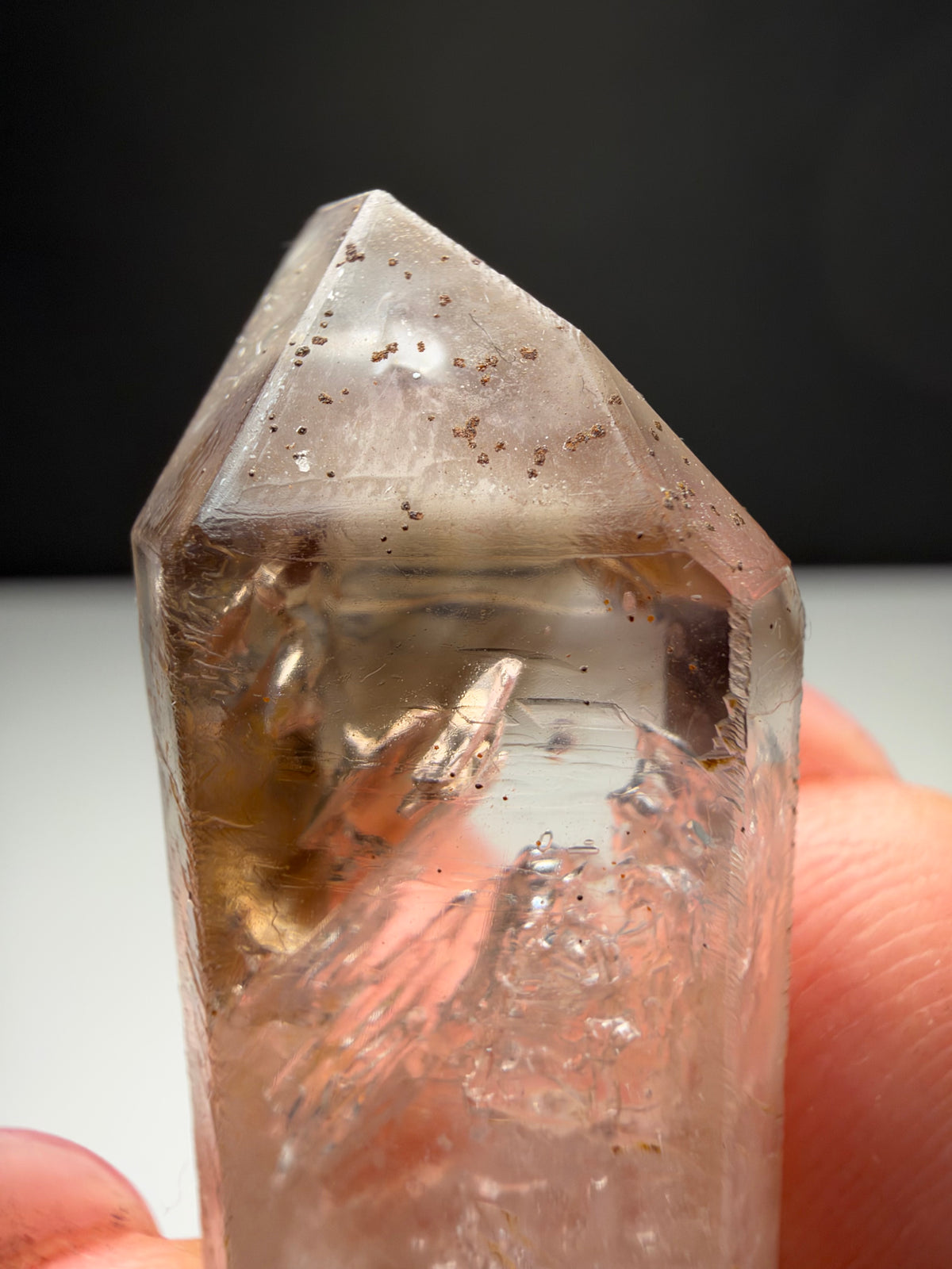 2 Moving Bubbles Enhydro Quartz, Goboboseb, Namibia