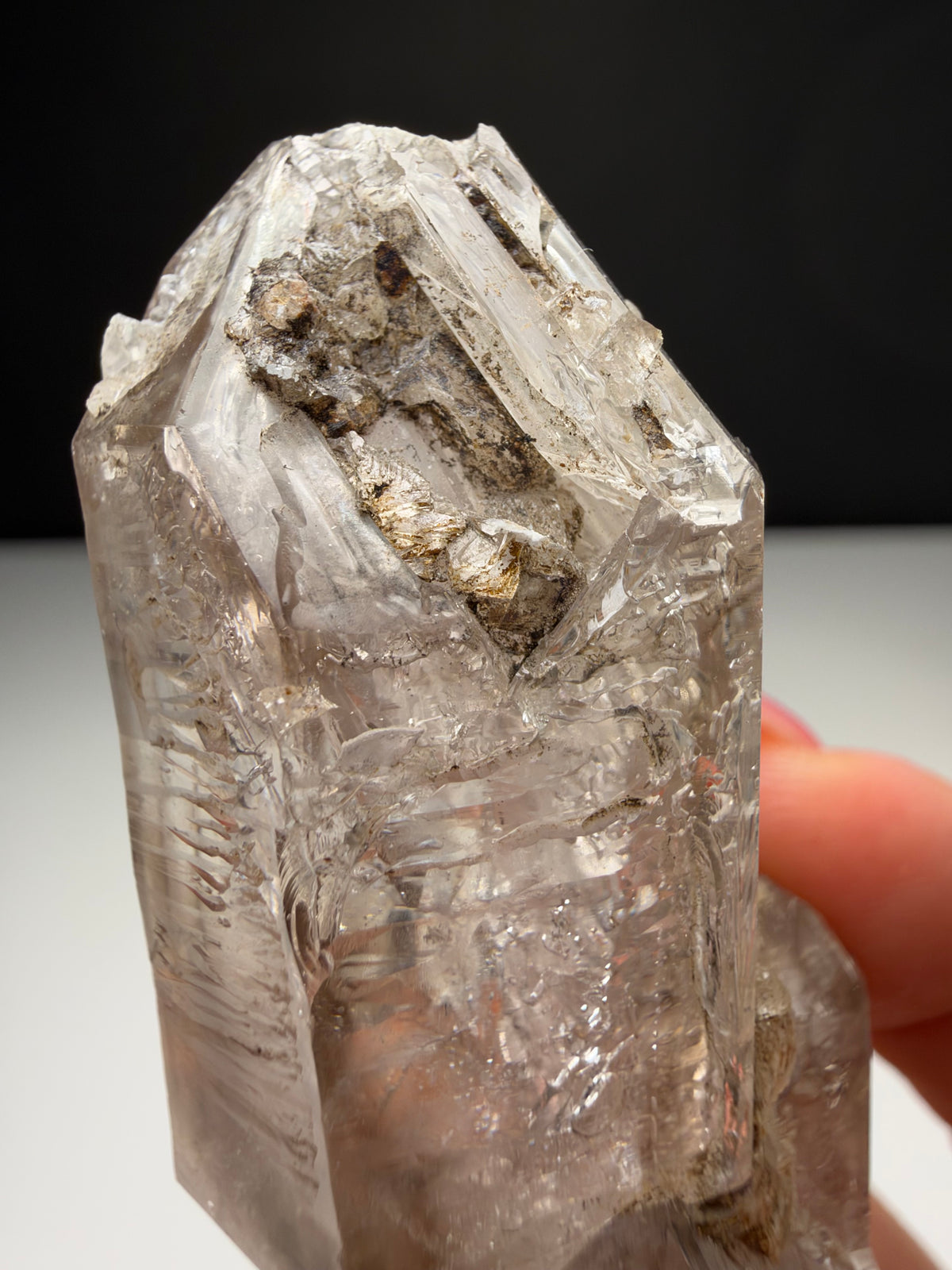 Double Terminateed Enhydro Quartz, Goboboseb, Namibia