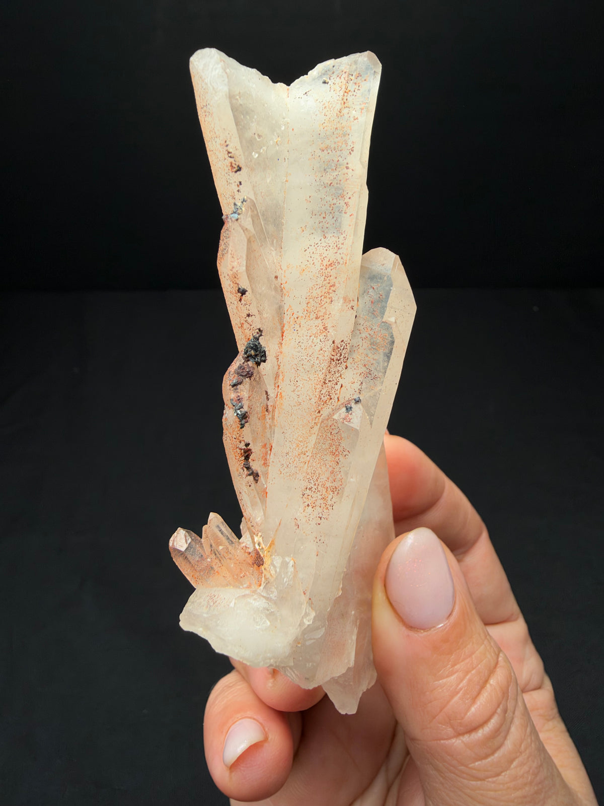 Faden Quartz with Hematite, Iouriren Mine, Morocco