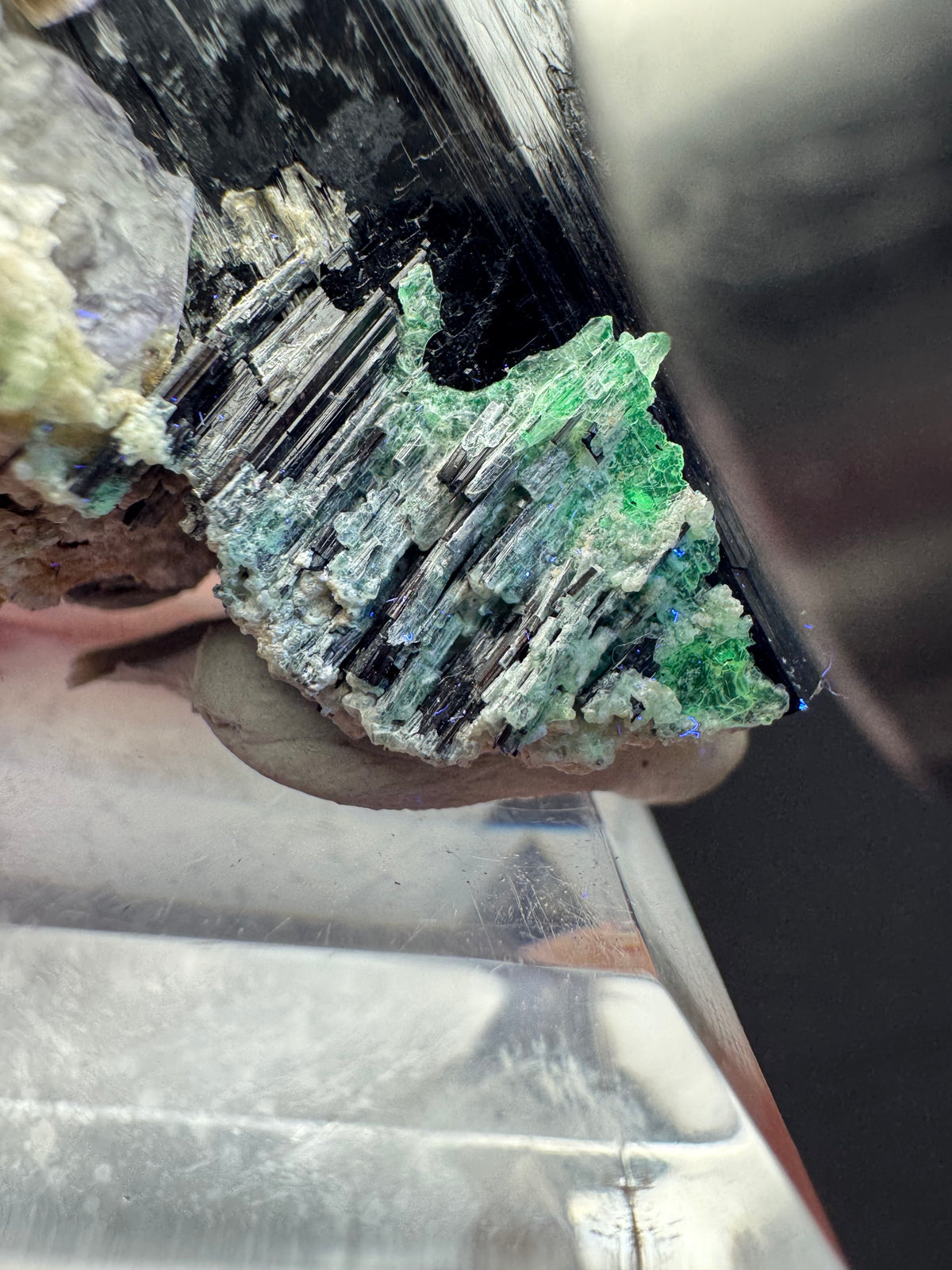 Schorl, Fluorite & Hyalite Opal, Erongo, Namibia